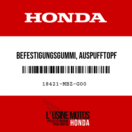 image de 18421-MBZ-G00 BEFESTIGUNGSGUMMI, AUSPUFFTOPF