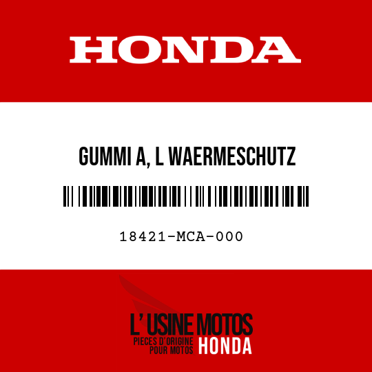 image de 18421-MCA-000 GUMMI A, L WAERMESCHUTZ