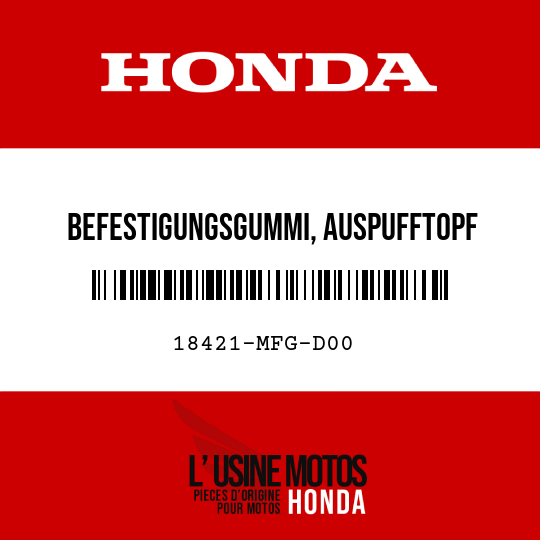image de 18421-MFG-D00 BEFESTIGUNGSGUMMI, AUSPUFFTOPF