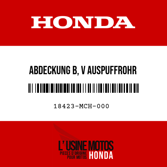 image de 18423-MCH-000 ABDECKUNG B, V AUSPUFFROHR