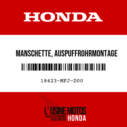 image de 18423-MFJ-D00 MANSCHETTE, AUSPUFFROHRMONTAGE