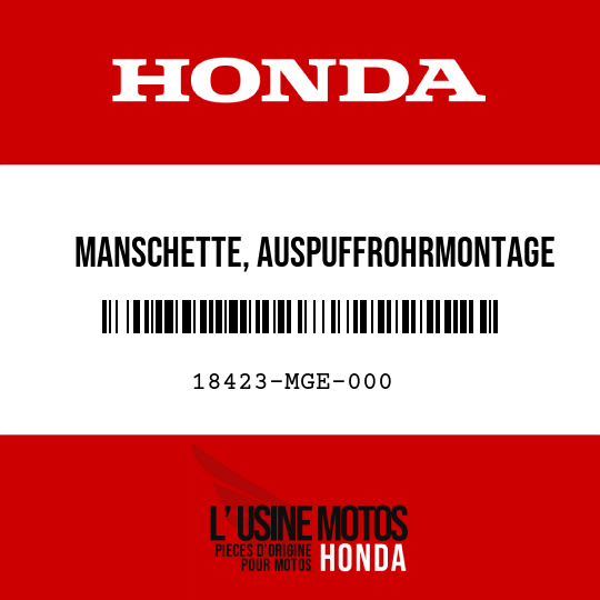 image de 18423-MGE-000 MANSCHETTE, AUSPUFFROHRMONTAGE