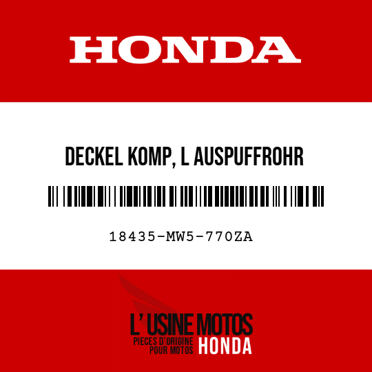 image de 18435-MW5-770ZA DECKEL KOMP, L AUSPUFFROHR SCHUETZER TYPE9