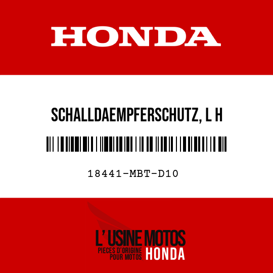 image de 18441-MBT-D10 SCHALLDAEMPFERSCHUTZ, L H