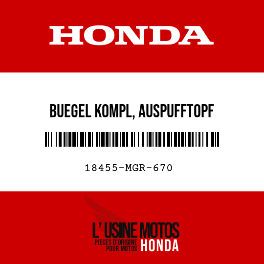 image de 18455-MGR-670 BUEGEL KOMPL, AUSPUFFTOPF