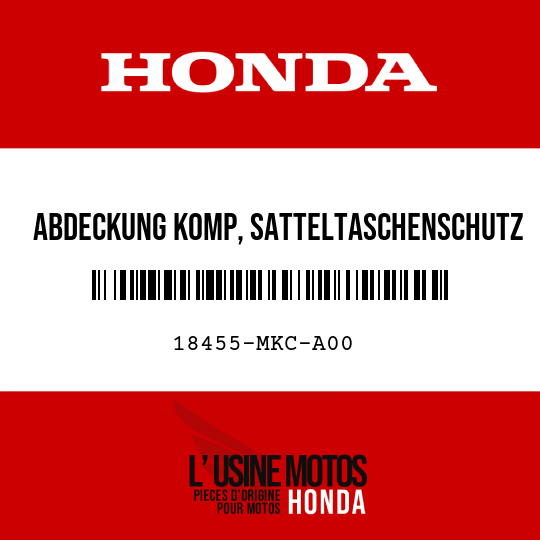 image de 18455-MKC-A00 ABDECKUNG KOMP, SATTELTASCHENSCHUTZ L