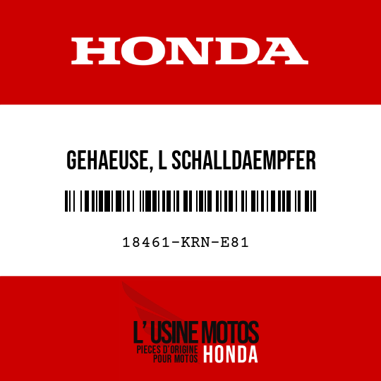 image de 18461-KRN-E81 GEHAEUSE, L SCHALLDAEMPFER