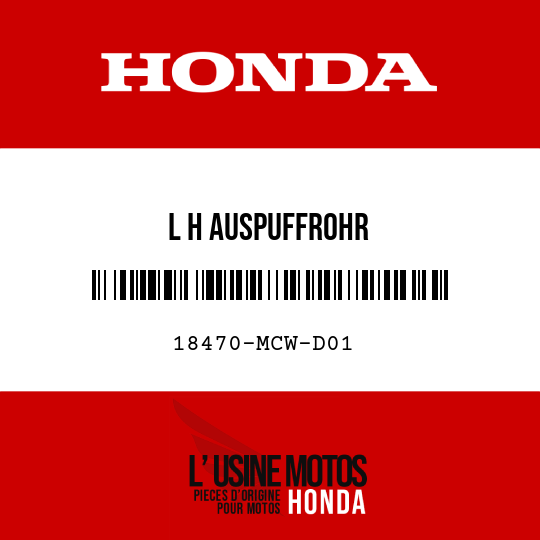 image de 18470-MCW-D01 L H AUSPUFFROHR