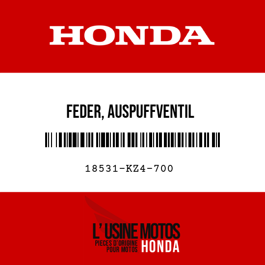 image de 18531-KZ4-700 FEDER, AUSPUFFVENTIL