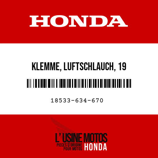 image de 18533-634-670 KLEMME, LUFTSCHLAUCH, 19