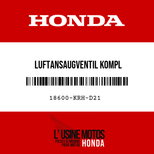 image de 18600-KRH-D21 LUFTANSAUGVENTIL KOMPL