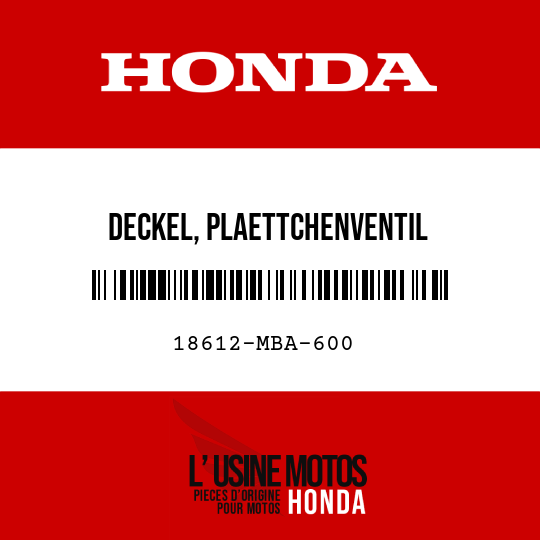 image de 18612-MBA-600 DECKEL, PLAETTCHENVENTIL