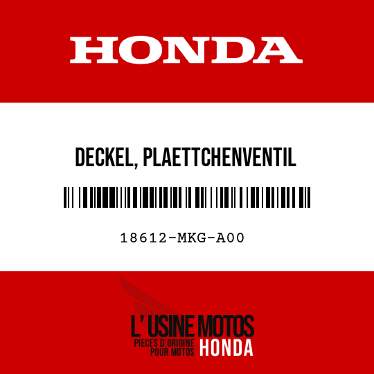 image de 18612-MKG-A00 DECKEL, PLAETTCHENVENTIL