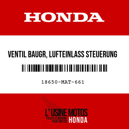 image de 18650-MAT-661 VENTIL BAUGR, LUFTEINLASS STEUERUNG