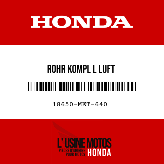 image de 18650-MET-640 ROHR KOMPL L LUFT