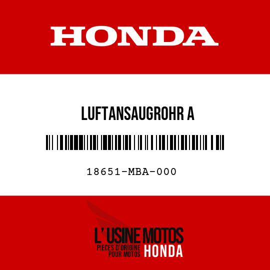 image de 18651-MBA-000 LUFTANSAUGROHR A