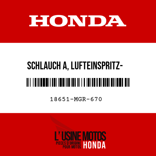 image de 18651-MGR-670 SCHLAUCH A, LUFTEINSPRITZ- MAGNETVENTIL