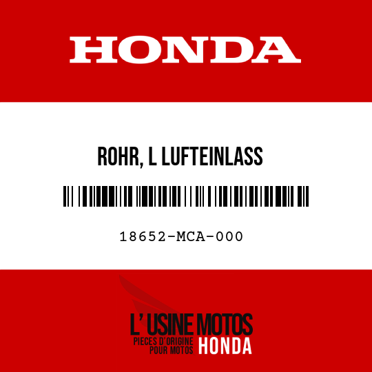 image de 18652-MCA-000 ROHR, L LUFTEINLASS