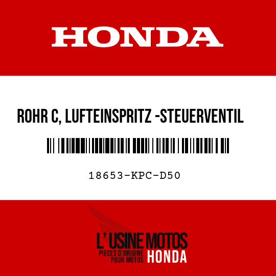 image de 18653-KPC-D50 ROHR C, LUFTEINSPRITZ -STEUERVENTIL