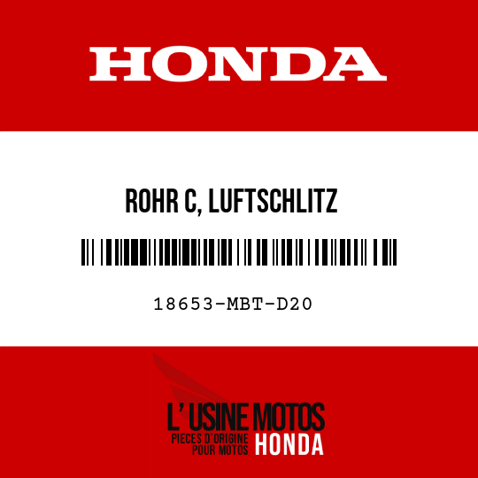 image de 18653-MBT-D20 ROHR C, LUFTSCHLITZ