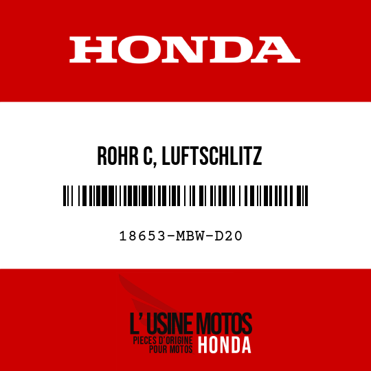 image de 18653-MBW-D20 ROHR C, LUFTSCHLITZ