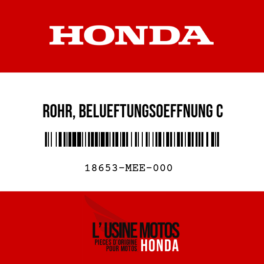 image de 18653-MEE-000 ROHR, BELUEFTUNGSOEFFNUNG C