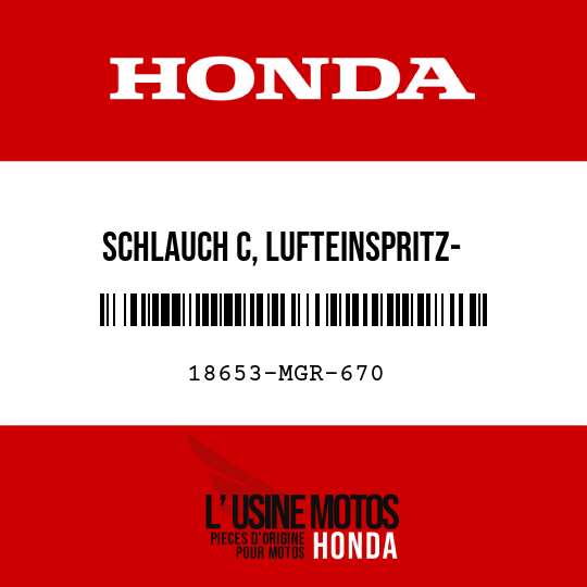 image de 18653-MGR-670 SCHLAUCH C, LUFTEINSPRITZ- MAGNETVENTIL