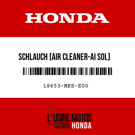 image de 18653-MKS-E00 SCHLAUCH (AIR CLEANER-AI SOL)