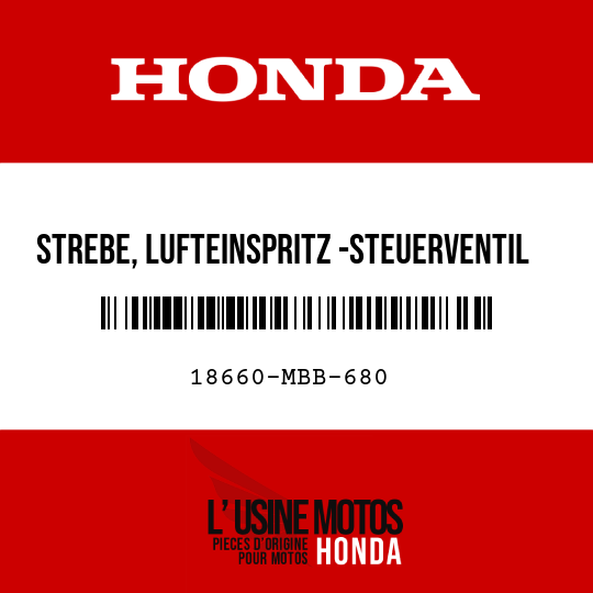image de 18660-MBB-680 STREBE, LUFTEINSPRITZ -STEUERVENTIL