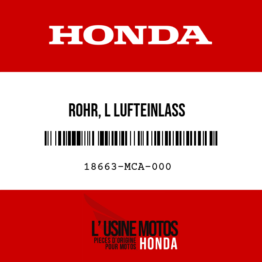 image de 18663-MCA-000 ROHR, L LUFTEINLASS