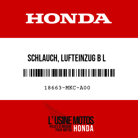 image de 18663-MKC-A00 SCHLAUCH, LUFTEINZUG B L