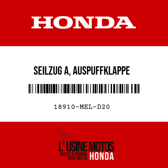 image de 18910-MEL-D20 SEILZUG A, AUSPUFFKLAPPE
