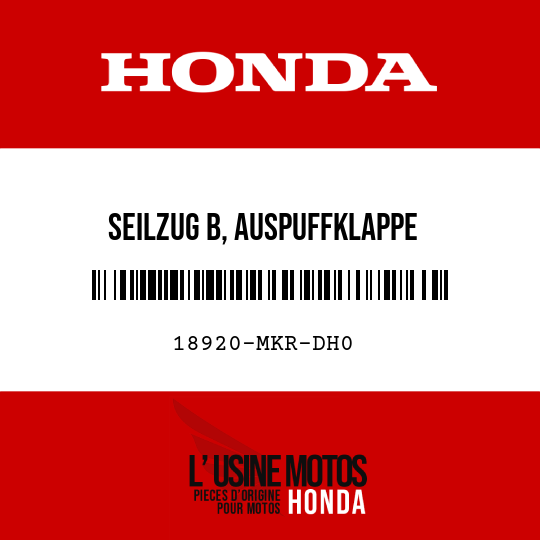 image de 18920-MKR-DH0 SEILZUG B, AUSPUFFKLAPPE