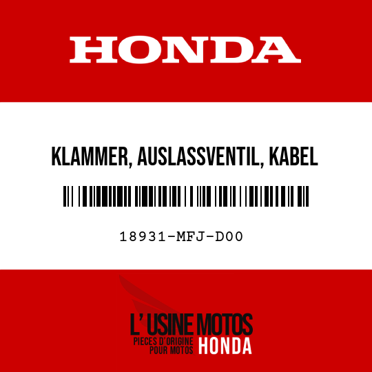 image de 18931-MFJ-D00 KLAMMER, AUSLASSVENTIL, KABEL