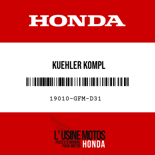 image de 19010-GFM-D31 KUEHLER KOMPL