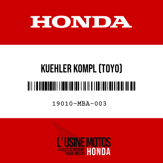 image de 19010-MBA-003 KUEHLER KOMPL (TOYO)