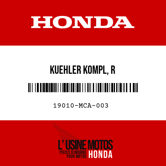 image de 19010-MCA-003 KUEHLER KOMPL, R