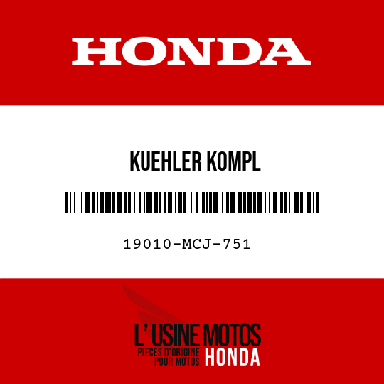 image de 19010-MCJ-751 KUEHLER KOMPL