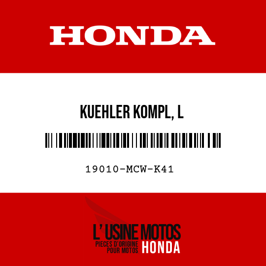 image de 19010-MCW-K41 KUEHLER KOMPL, L