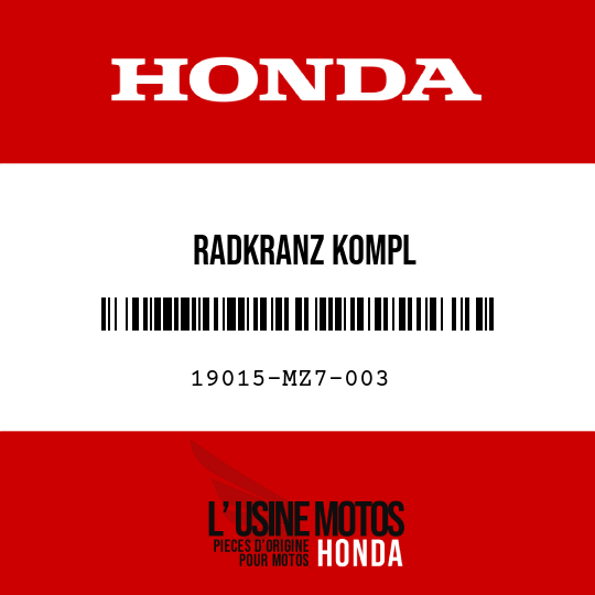 image de 19015-MZ7-003 RADKRANZ KOMPL