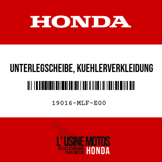 image de 19016-MLF-E00 UNTERLEGSCHEIBE, KUEHLERVERKLEIDUNG
