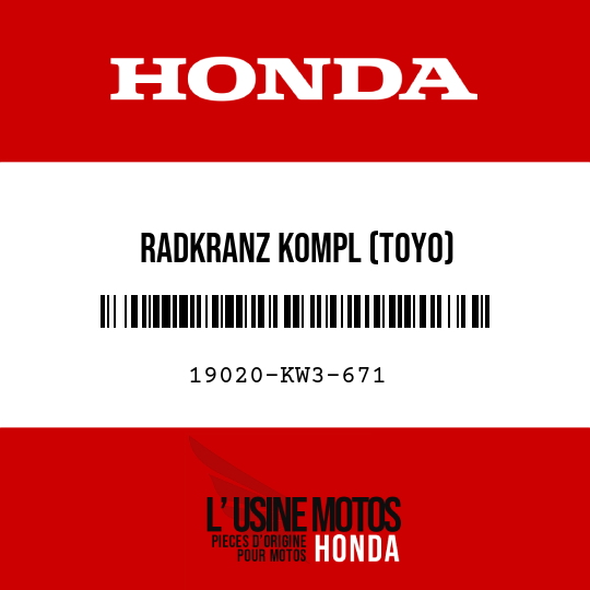 image de 19020-KW3-671 RADKRANZ KOMPL (TOYO)