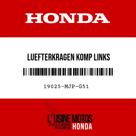 image de 19025-MJP-G51 LUEFTERKRAGEN KOMP LINKS