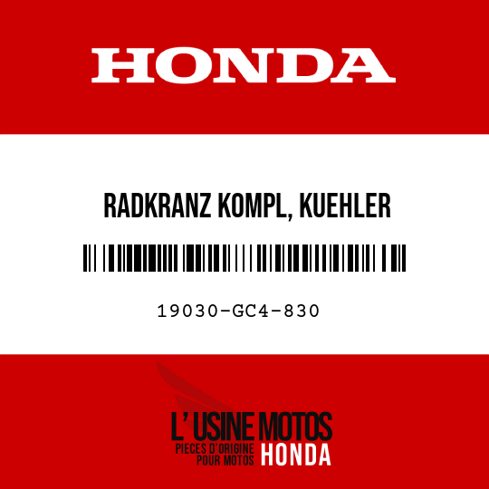 image de 19030-GC4-830 RADKRANZ KOMPL, KUEHLER