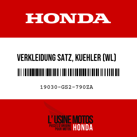 image de 19030-GS2-790ZA VERKLEIDUNG SATZ, KUEHLER (WL) R134/TYPE1 