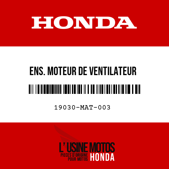 image de 19030-MAT-003 ENS. MOTEUR DE VENTILATEUR