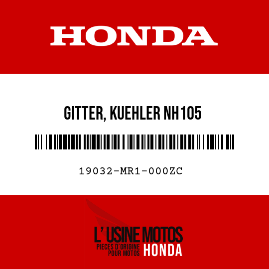 image de 19032-MR1-000ZC GITTER, KUEHLER NH105 