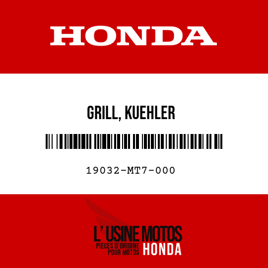 image de 19032-MT7-000 GRILL, KUEHLER