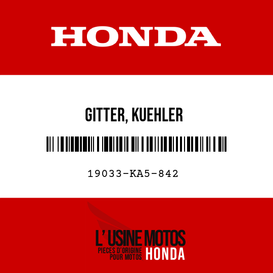 image de 19033-KA5-842 GITTER, KUEHLER