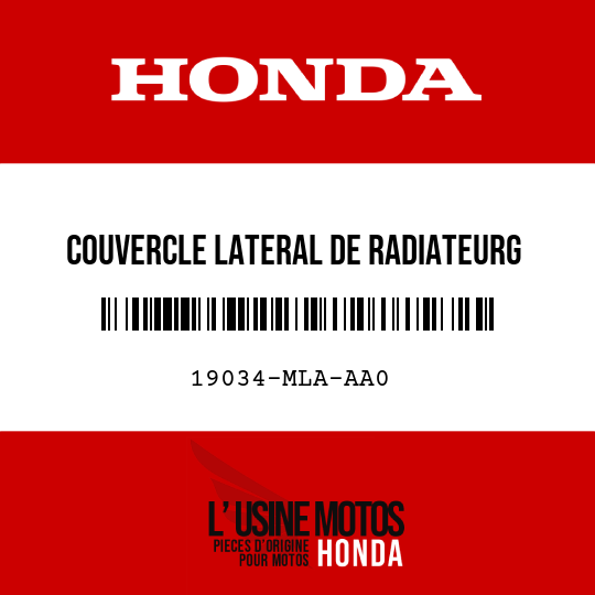 image de 19034-MLA-AA0 COUVERCLE LATERAL DE RADIATEURG